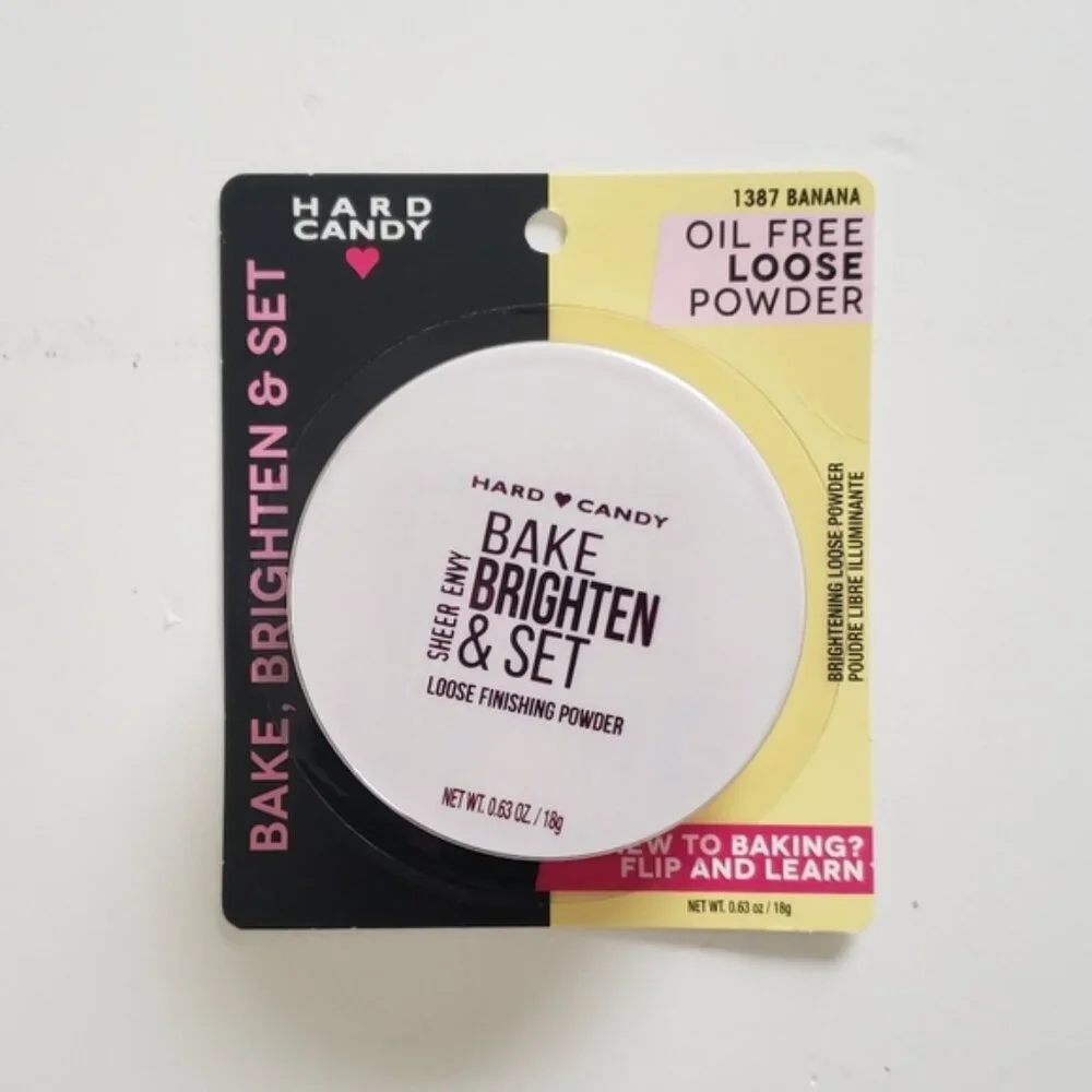 Hard Candy Bake Brighten and Set Loose Finishing Powder Oil Free 1387 Banana NWT